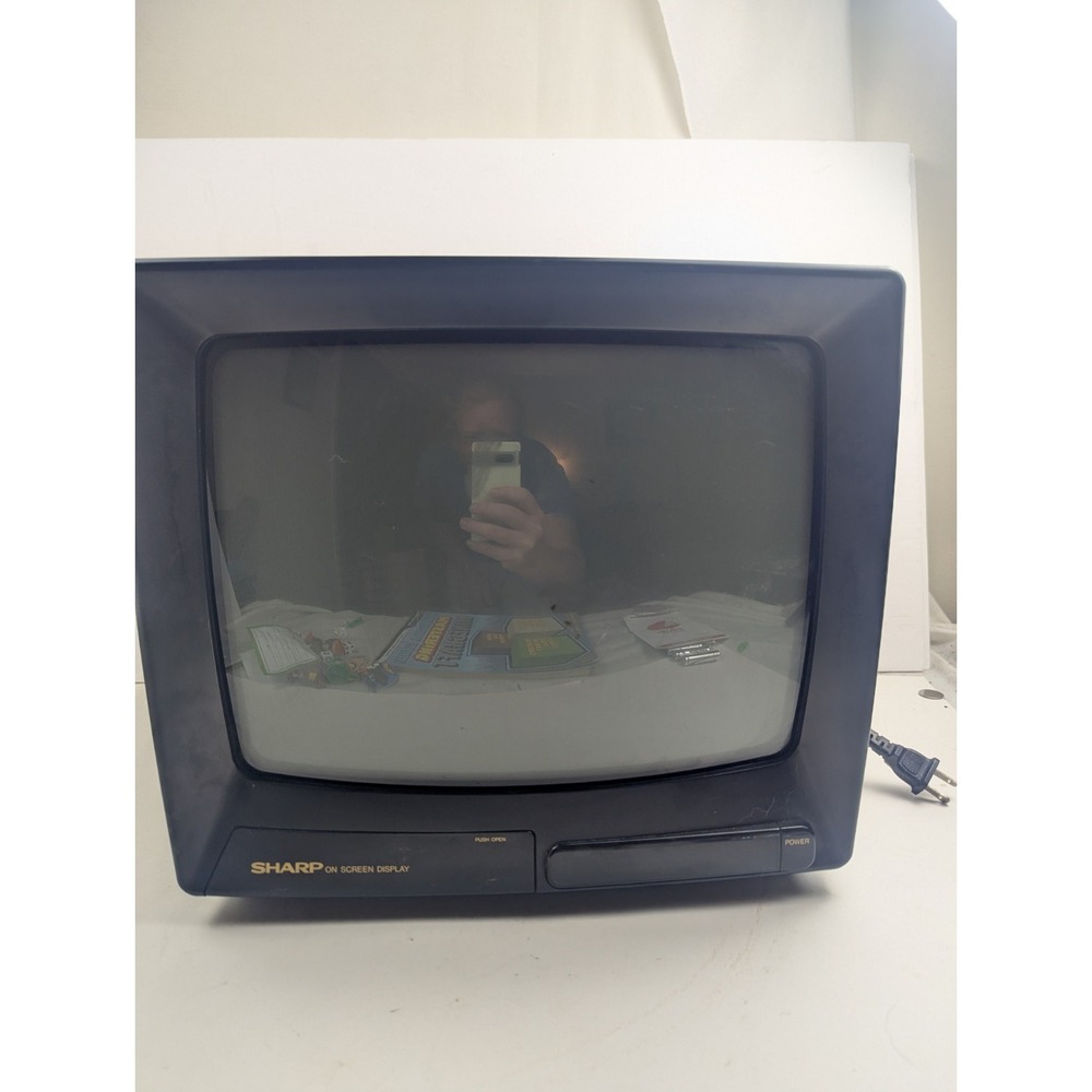 Sharp 14" TV Retro Gaming CRT TV Tested EUC CR14T69 Coax Only